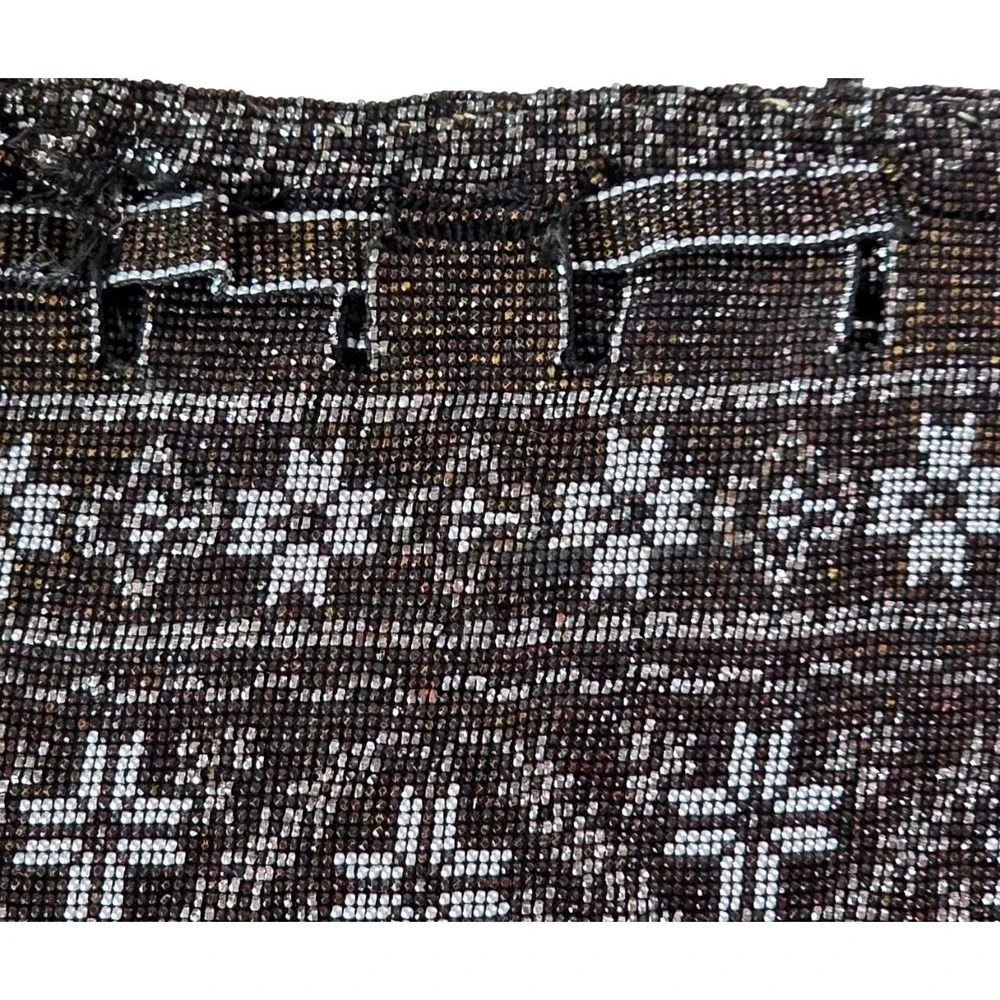 Antique French Cut Steel Micro Beaded Drawstring Reticule Pouch AS IS